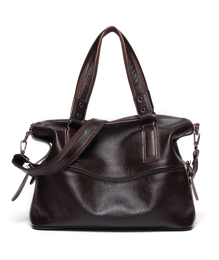 Genuine Leather Men’s Messenger Shoulder Bag Large