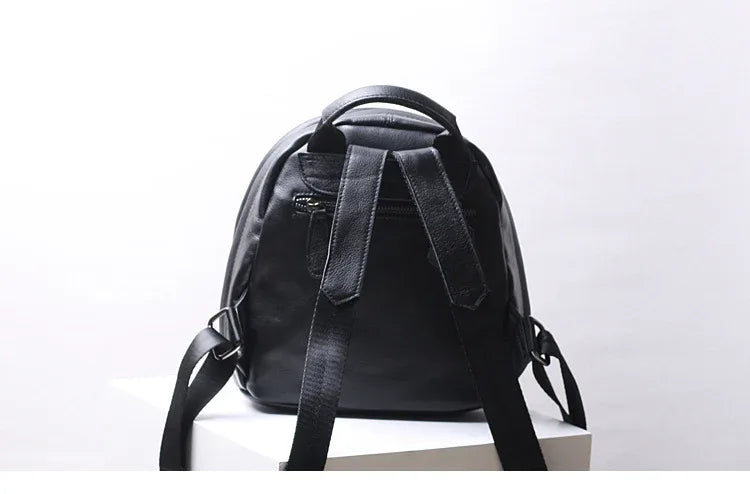 Women Genuine Cowhide Leather Backpack Bag