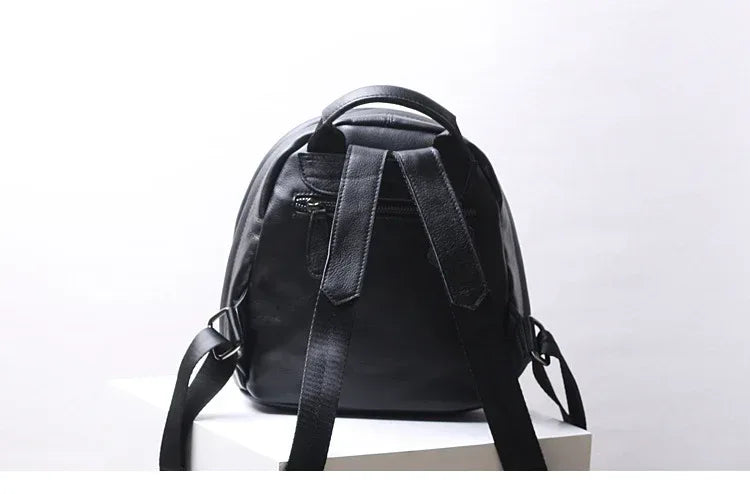 Women Genuine Cowhide Leather Backpack Bag