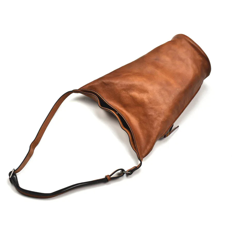 Genuine Leather Retro Art Bucket Messenger Bag