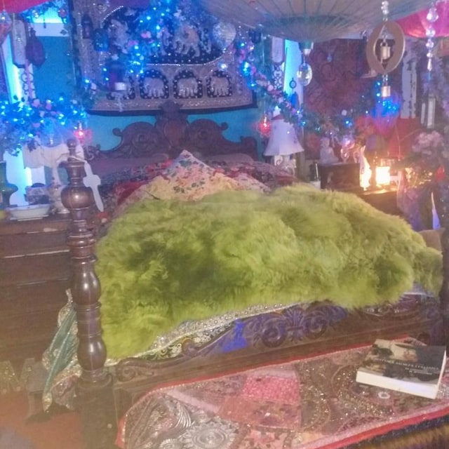 Natural Giant Green Sheepskin Rug
