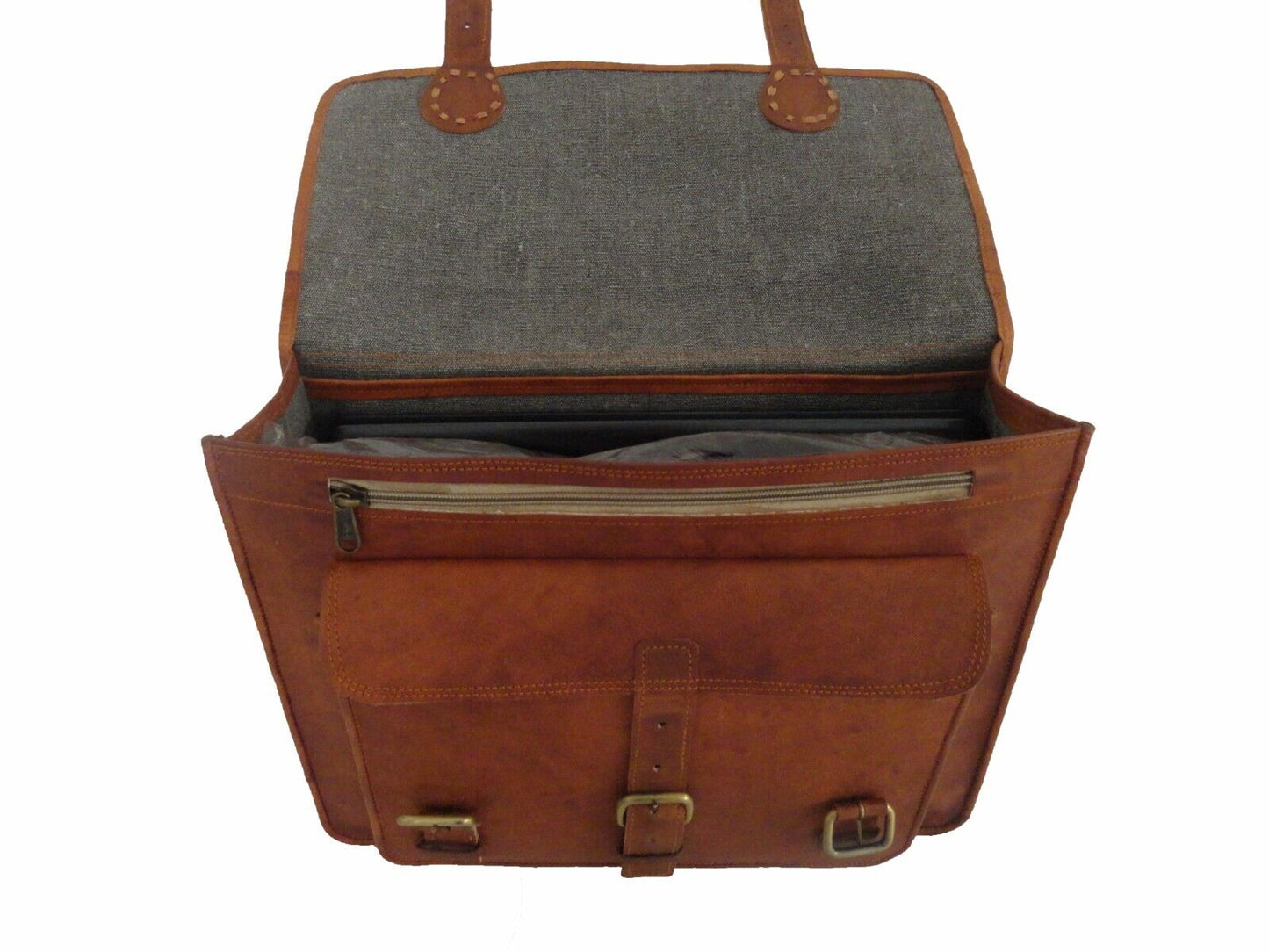 Vintage Leather Satchel Messenger Bag
