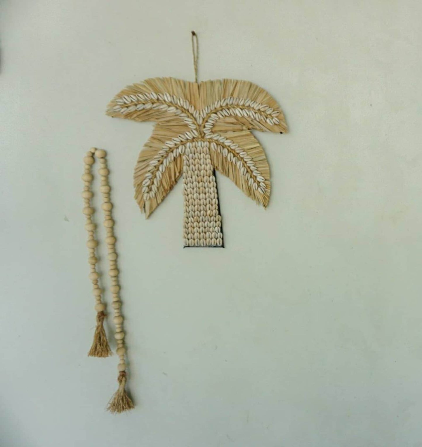 Cowrie shells wall palm tree wall hanging decor