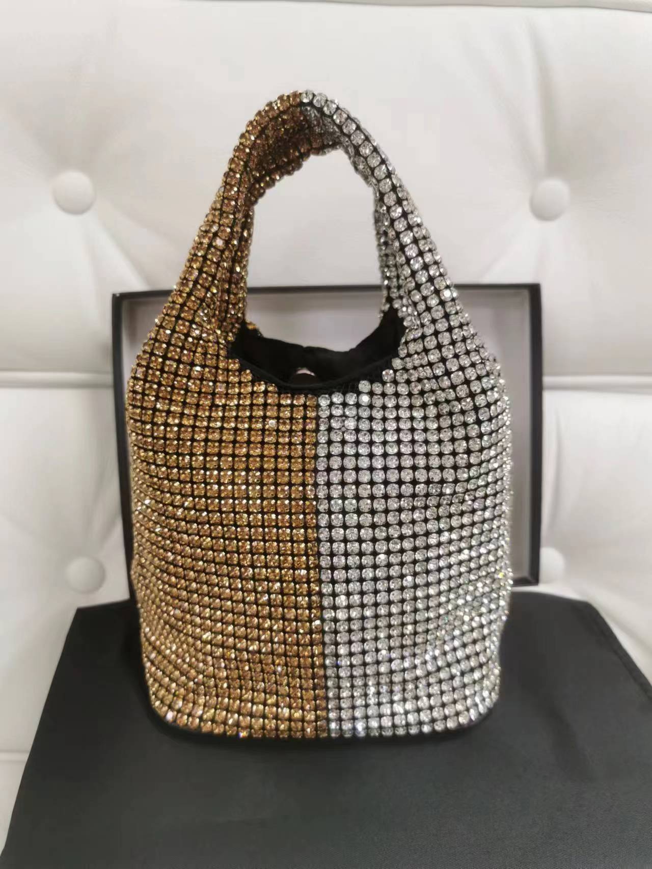 Bucket Bag Crossbody Shoulder Purse With Chain