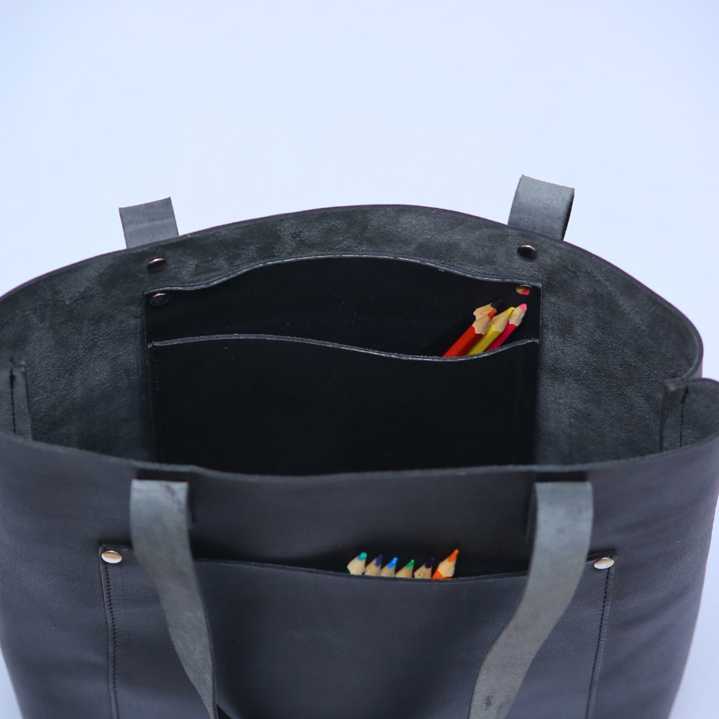 Designer Leather Tote Bag