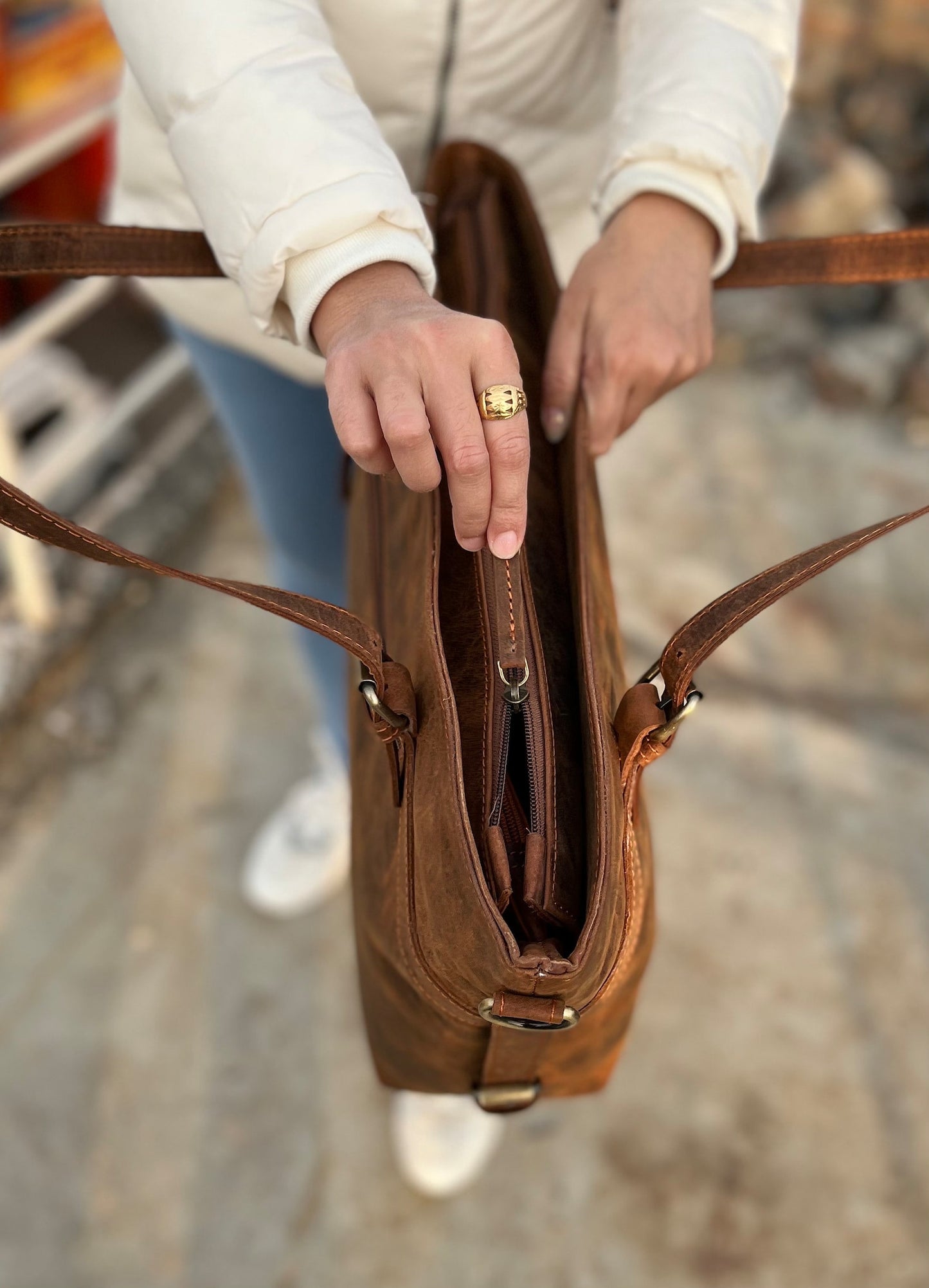 leather tote bags for women