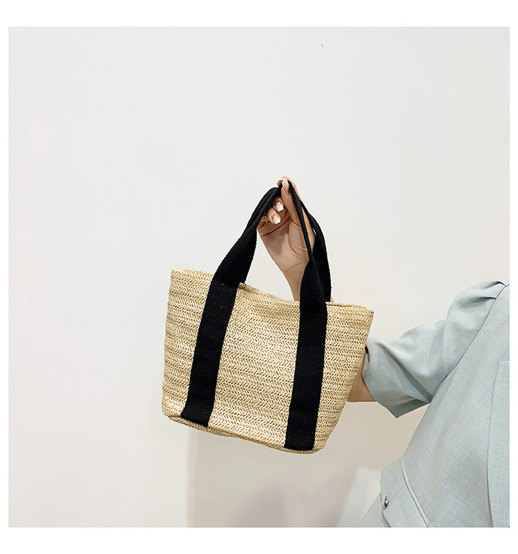 women small woven beach summer bag