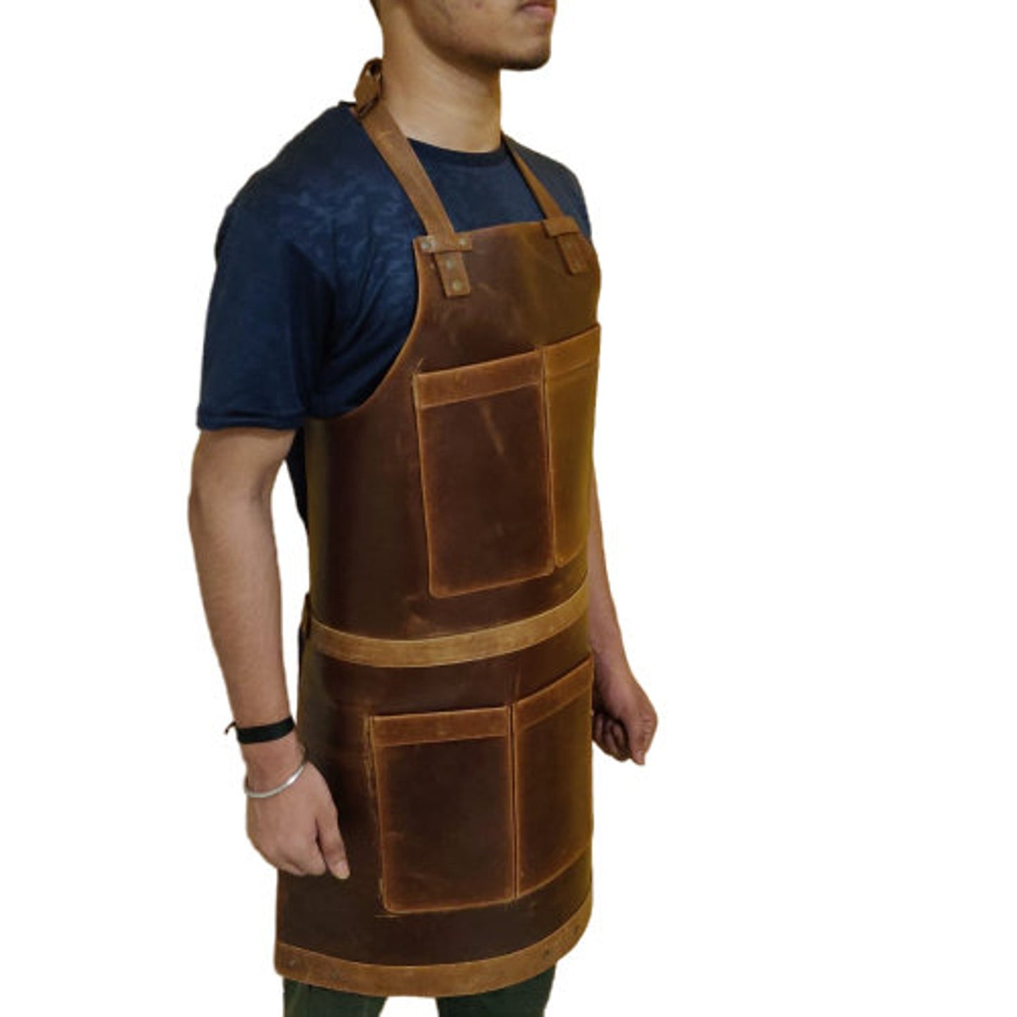 Genuine leather work apron