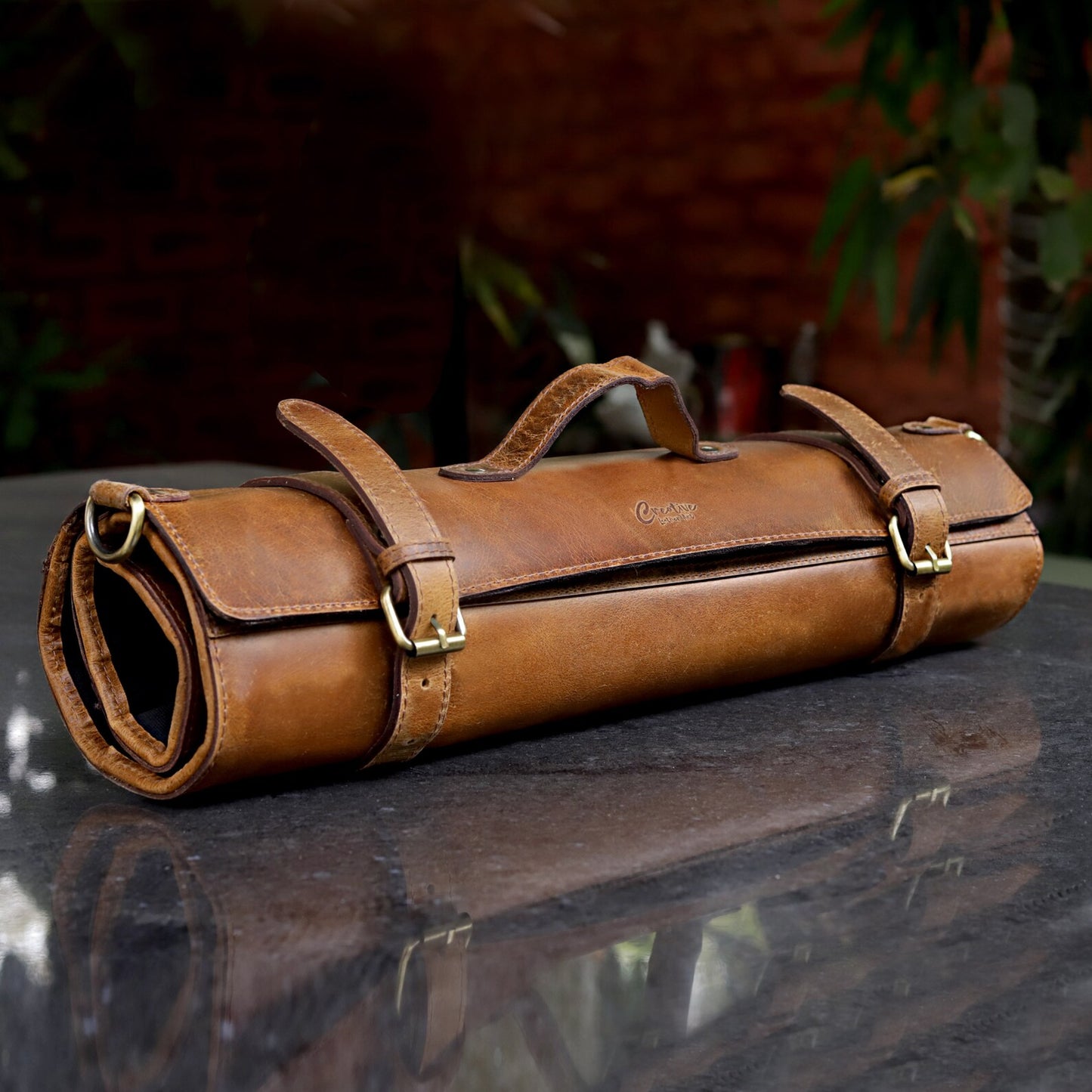 Leather Chef Knife roll Holder Case