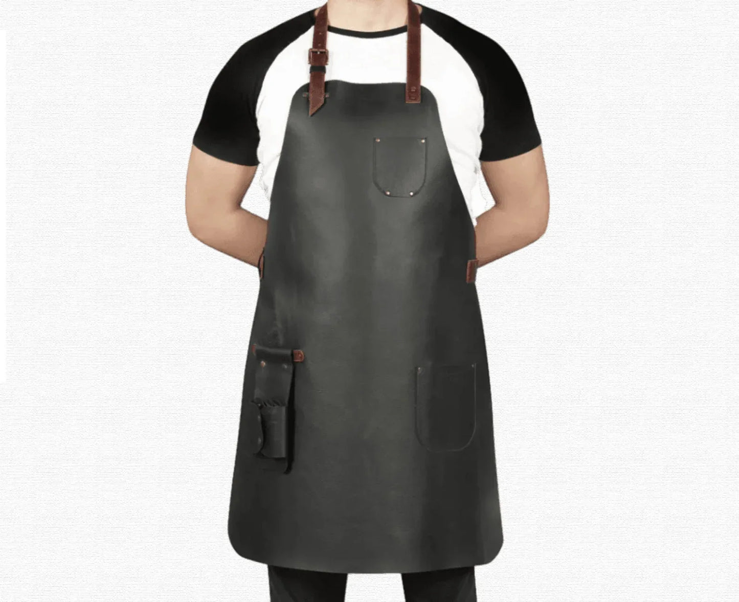 Handmade Unisex woodworking Leather Apron Option 4
