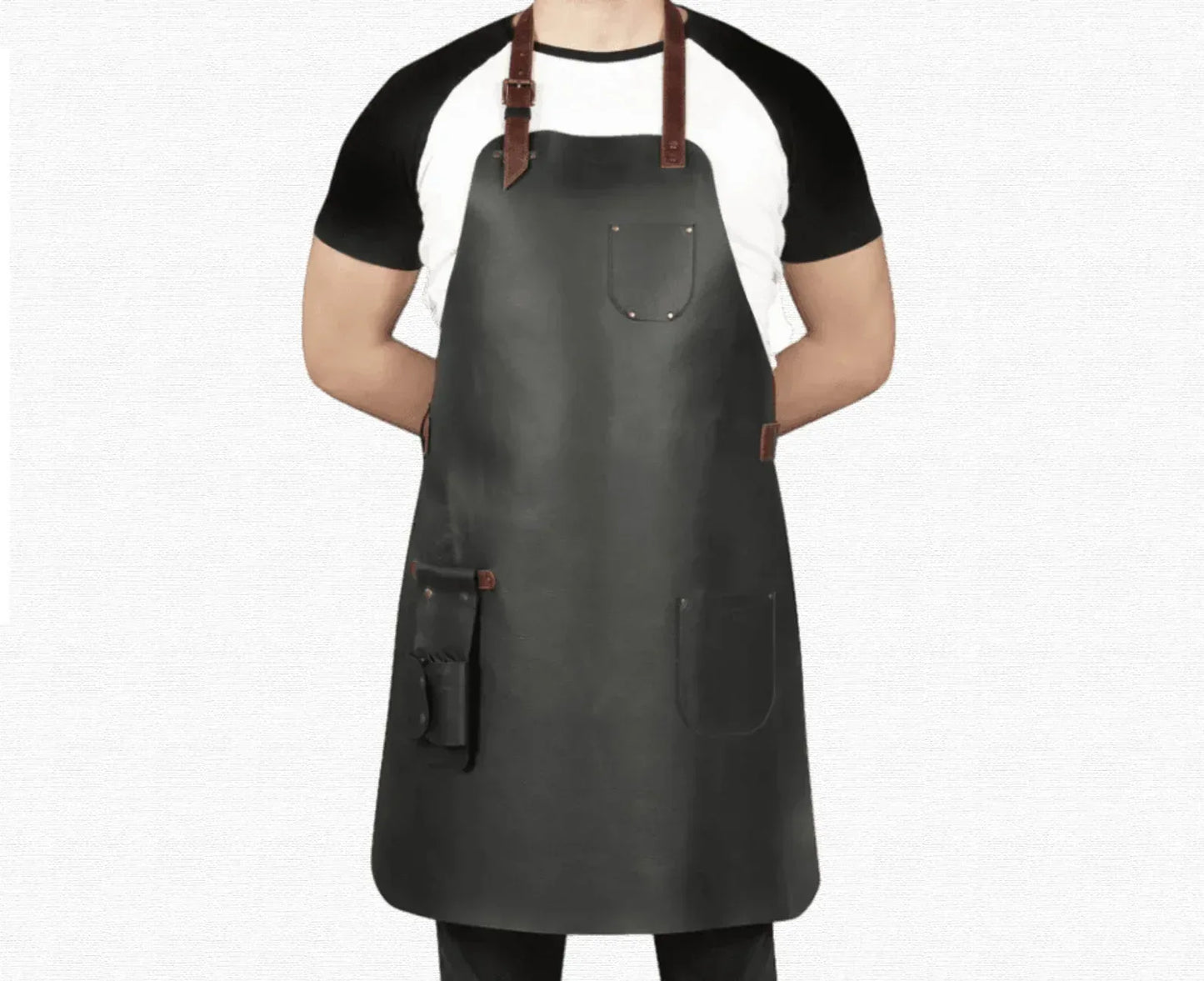 Handmade Unisex woodworking Leather Apron Option 4