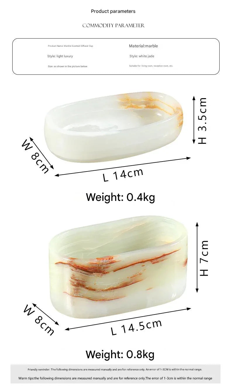 Natural Marble Aromatherapy Candle Cup