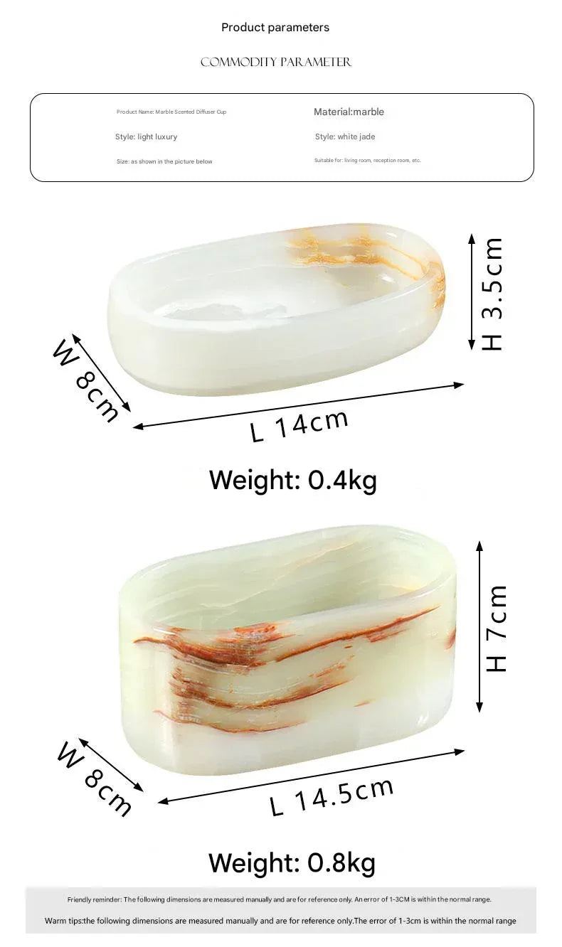 Natural Marble Aromatherapy Candle Cup