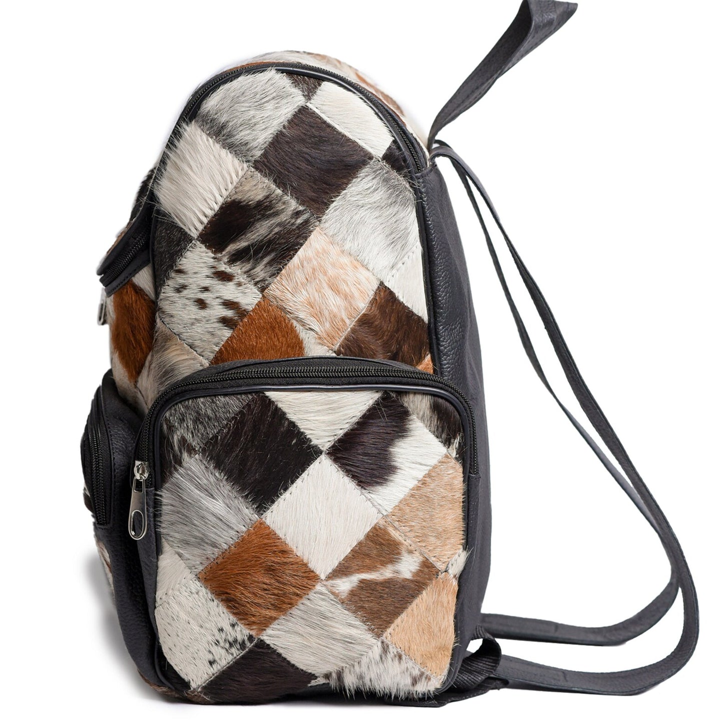 Patchwork Cow Skin Mommy Backpack Purse