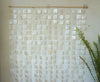 Square White capiz shell wall hanging