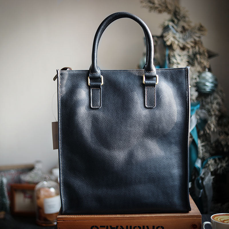 Men Leather Tote Bag with Crossbody
