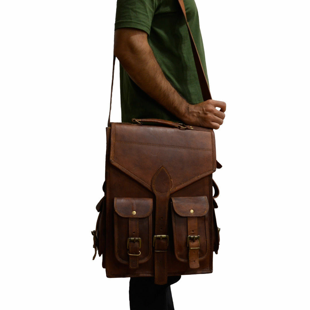 Genuine Leather Business Backpack