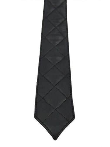 Genuine Leather Quilted Tie
