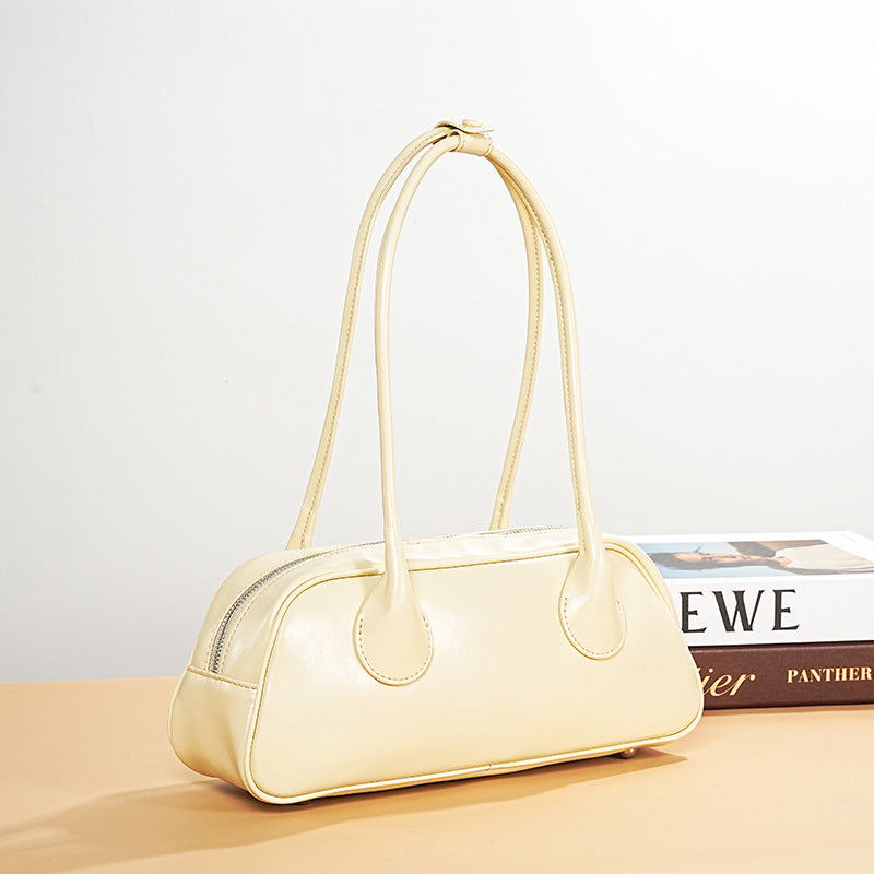 leather underarm shoulder baguette bag