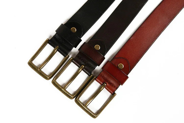 Punk Leather Studded Belt with Rivets