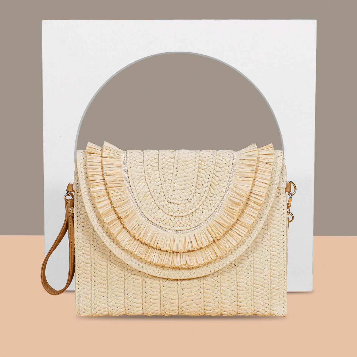 straw summer envelope purse beach