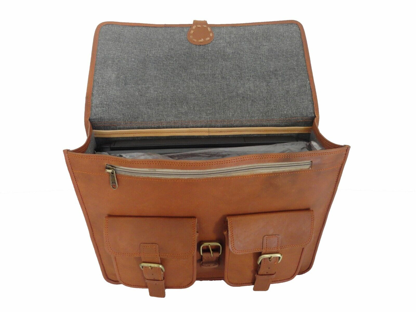 Vintage leather Laptop Messenger Bag
