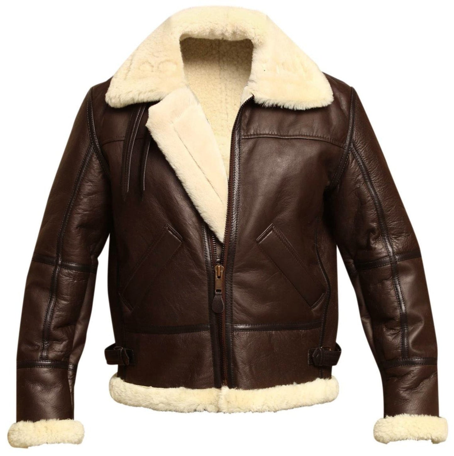Handmade Leather Mens Aviator Jacket