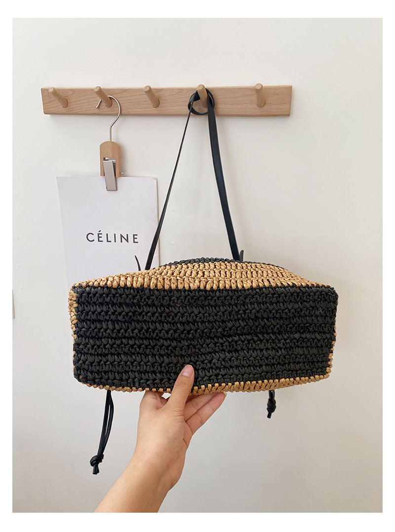 striped straw crochet bags for summer beaches