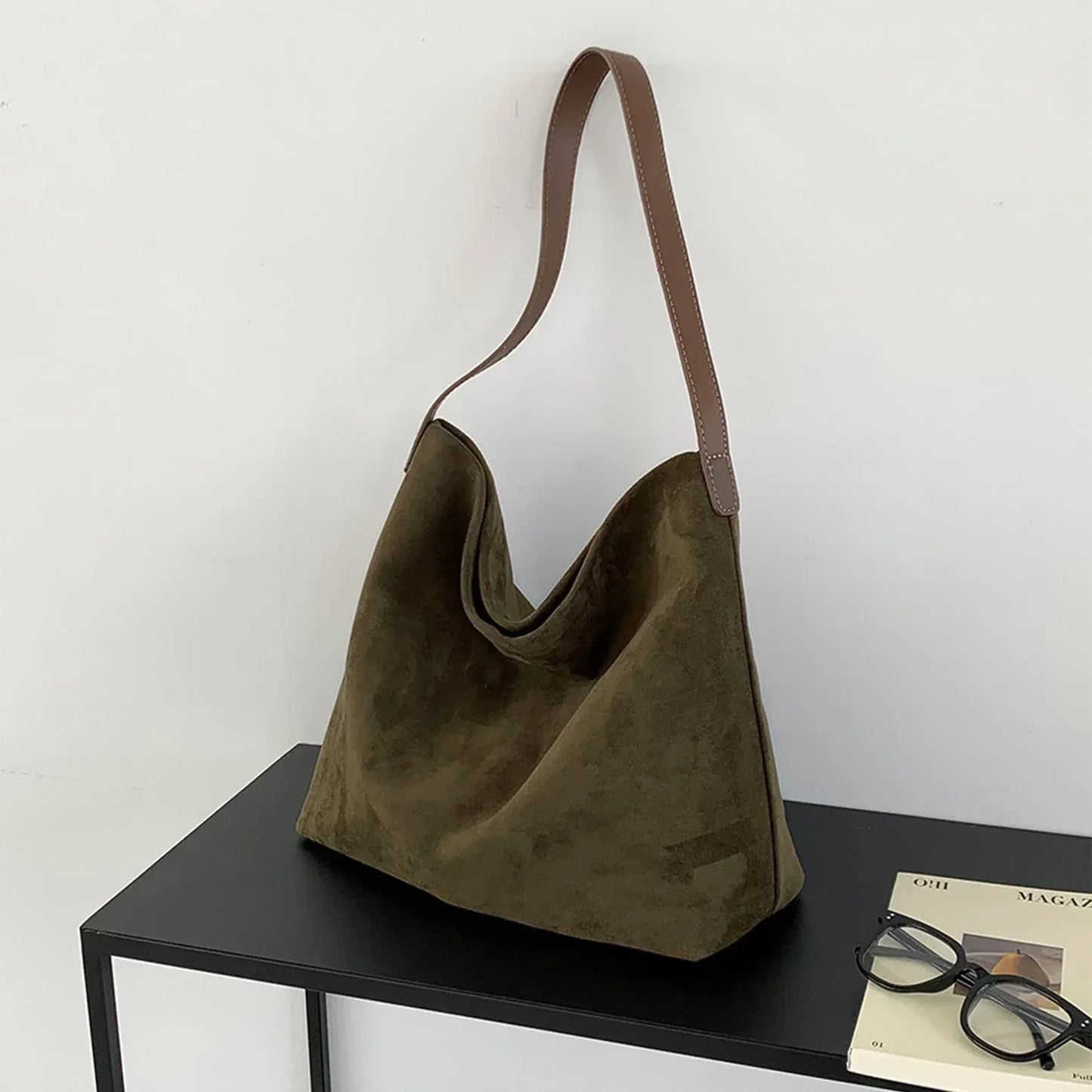 Retro Suede Tote Bag for Women Number 3