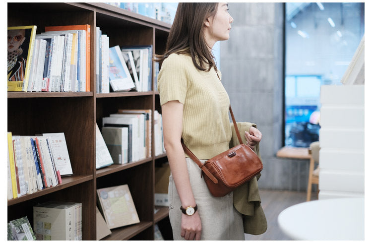 women leather pillow bag crossbody purse
