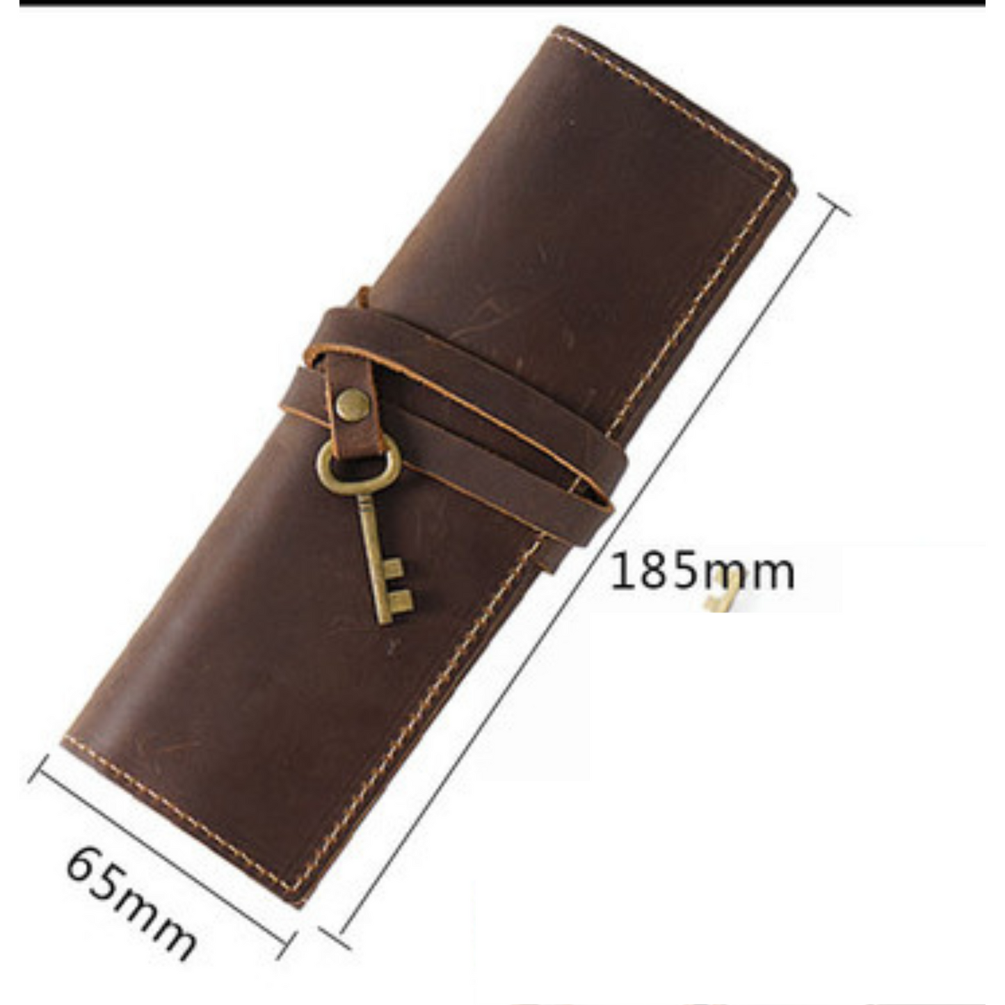 Genuine Leather Pencil Roll Pen Carrier