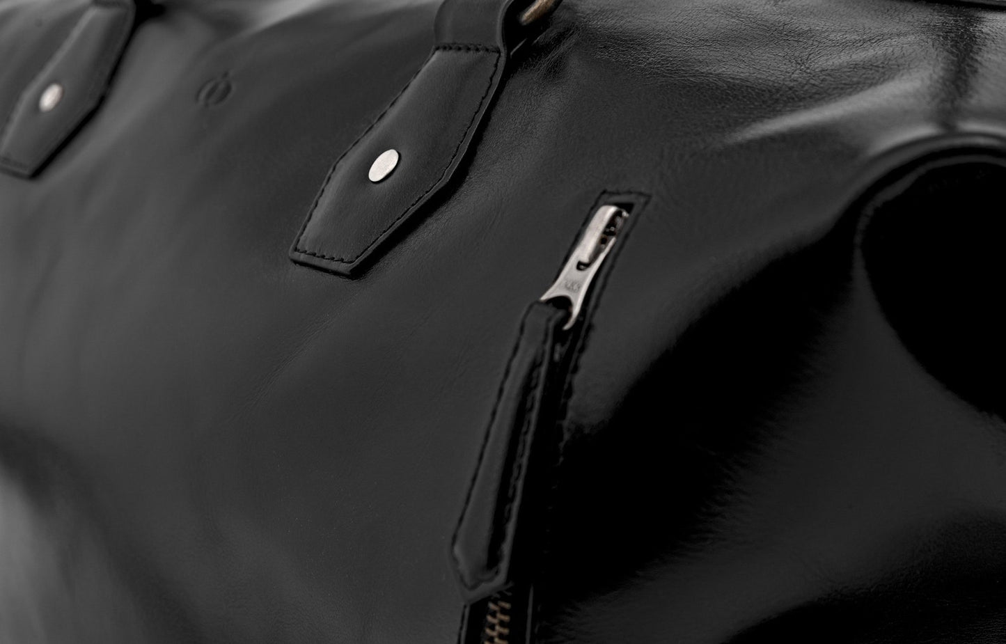 Handcrafted Leather Travel Duffel Bag with Shoe Compartment