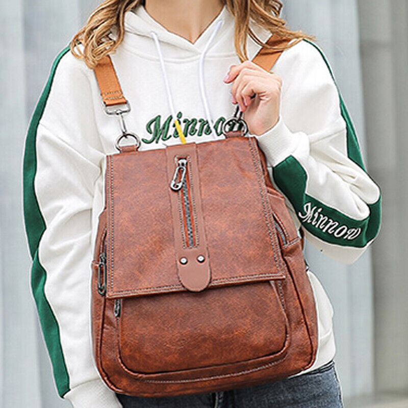 Genuine leather backpack for women
