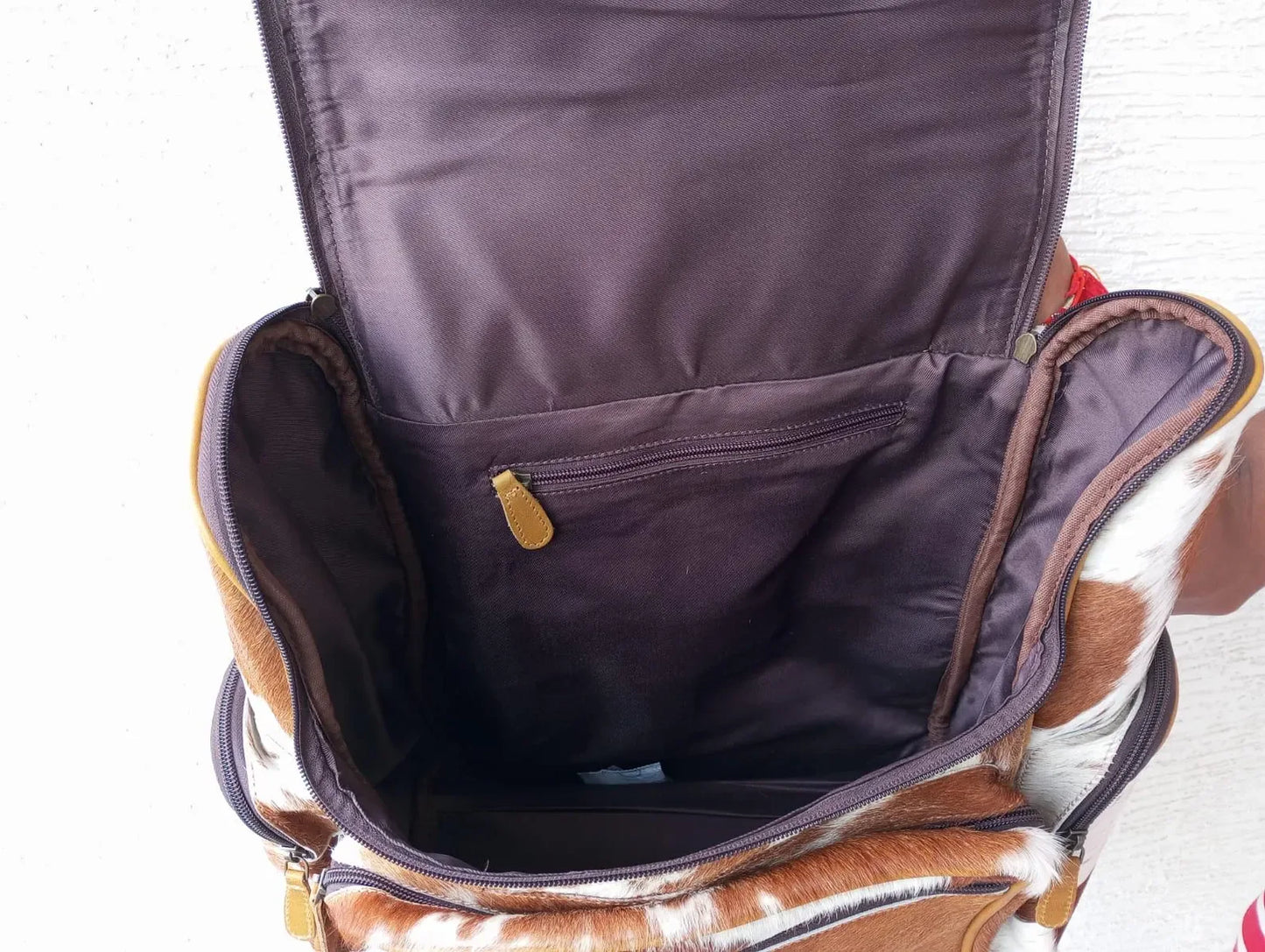 Tooled Hair On Cowhide Backpack