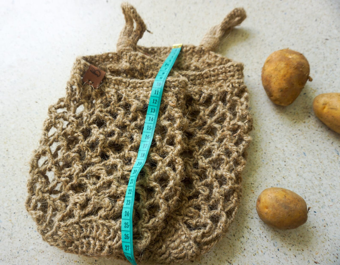 Jute fruit vegetable kitchen hanging basket