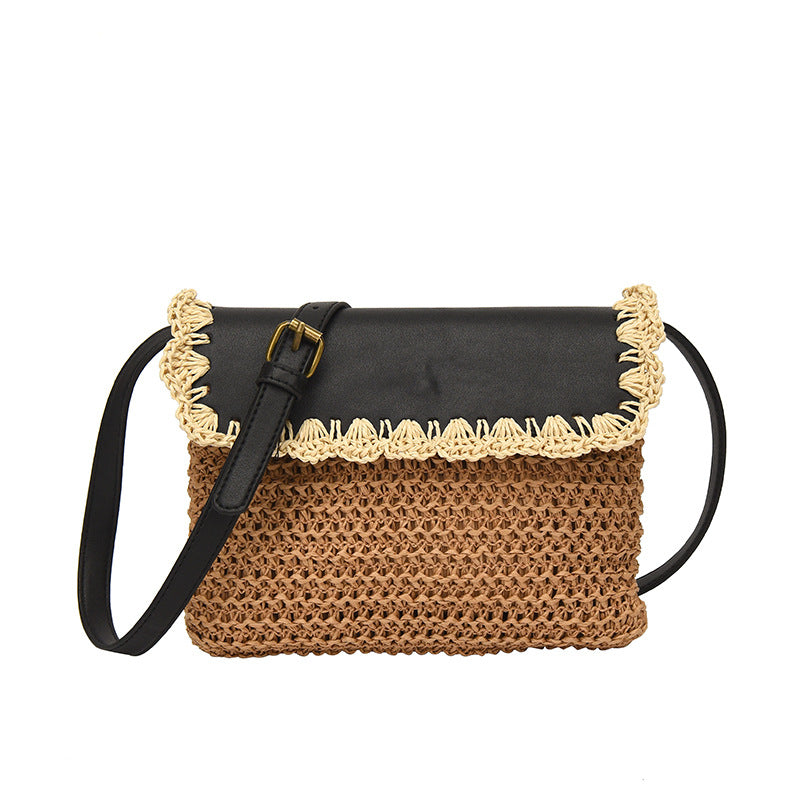 Woven Straw Crossbody Summer Beach Purse