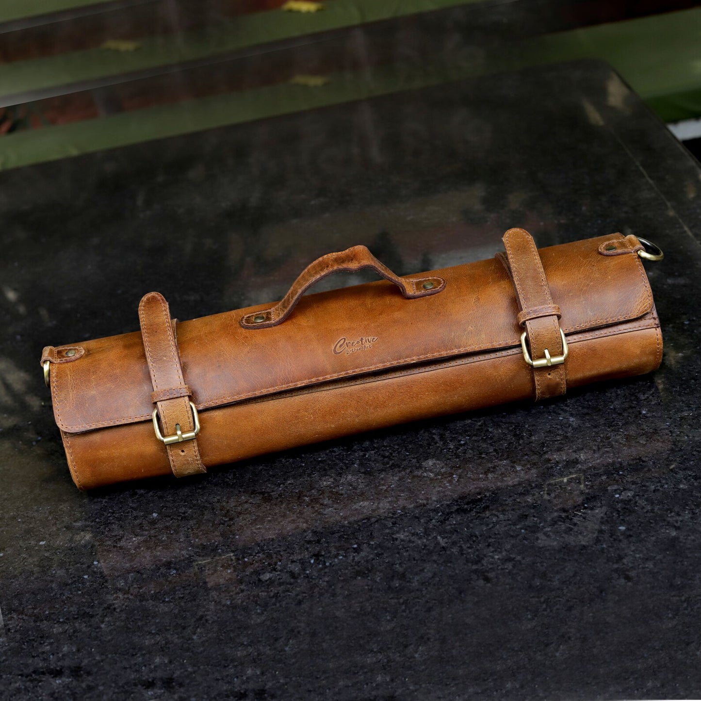 Leather Chef Knife roll Holder Case