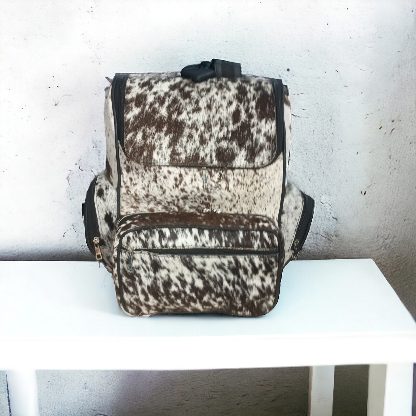 Tricolor Hair On Cowhide Fur Backpack