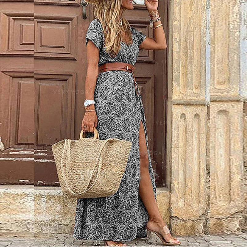 Boho Maxi Summer Sun Dress for Women