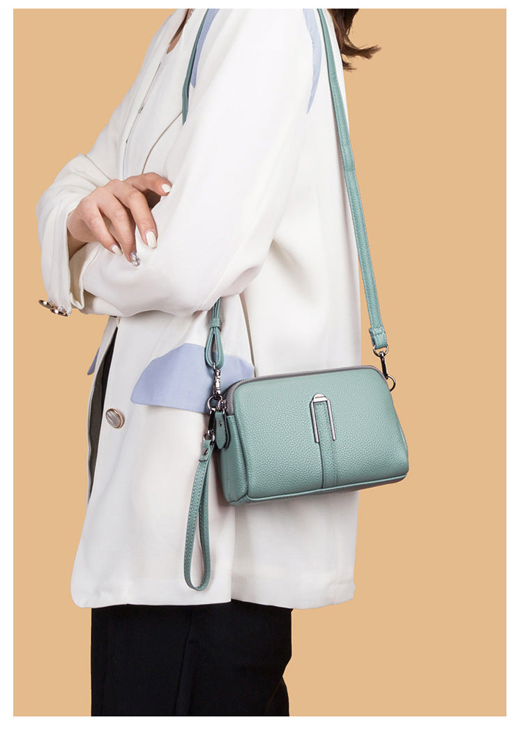 Genuine Leather Mini Crossbody Bag for Women