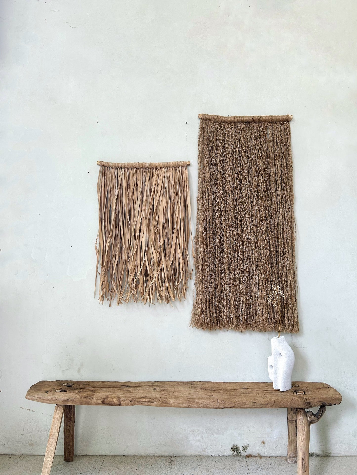 Wabi Sabi Jute Wall HangingHandmade Mediterranean Wall Decor