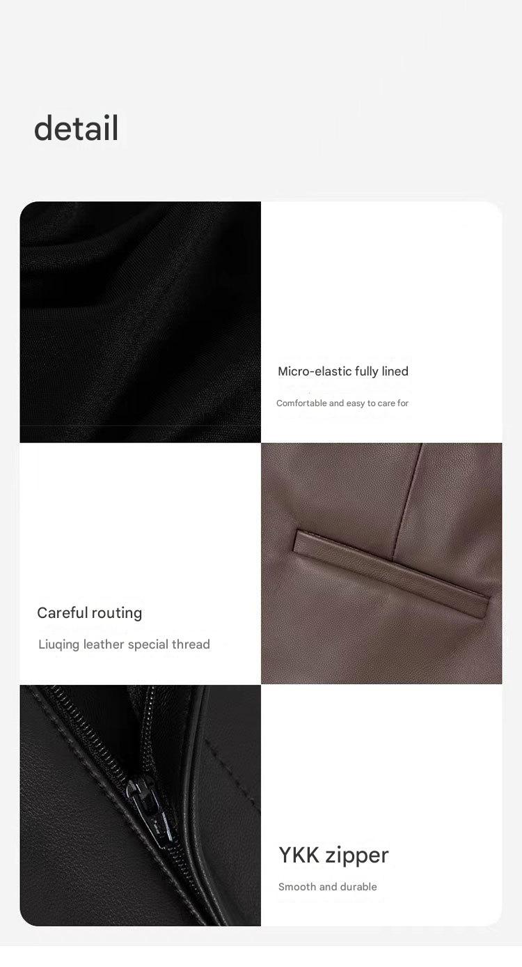 Women’s High Waisted Black Cropped Leather Pants