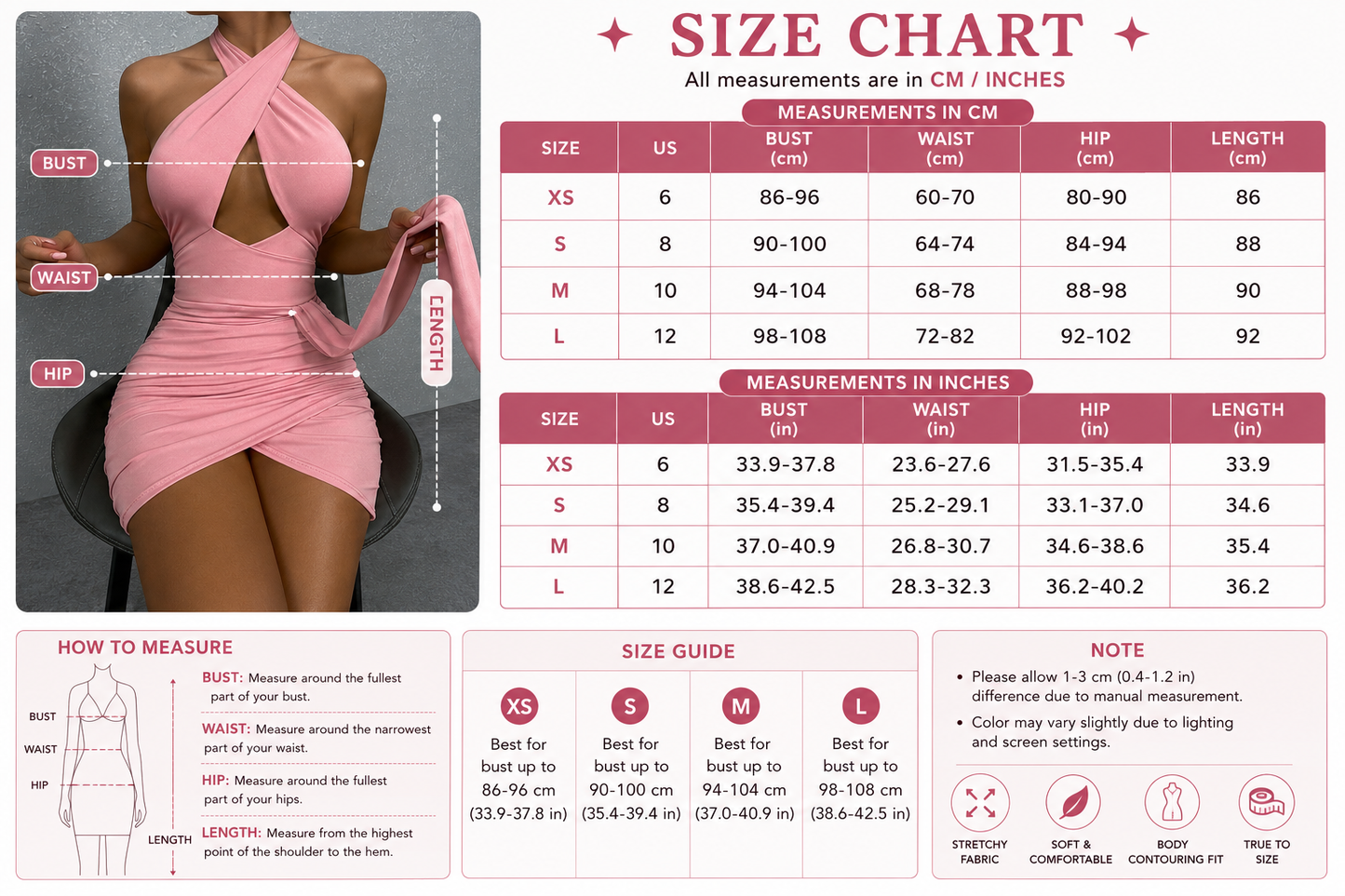 Backless halter neck dress with cutout detail