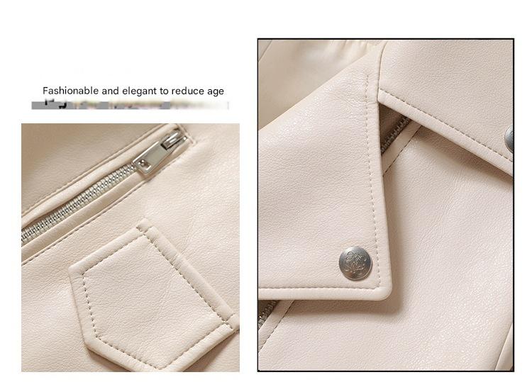 Women’s Leather Bomber Jacket Moto Style Zip Belted