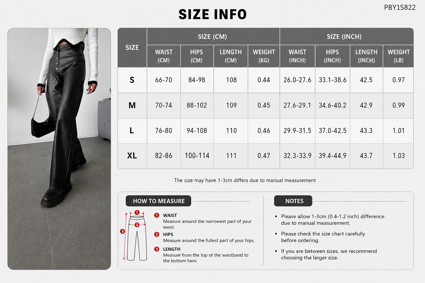 Leather Wide Leg Pants Women