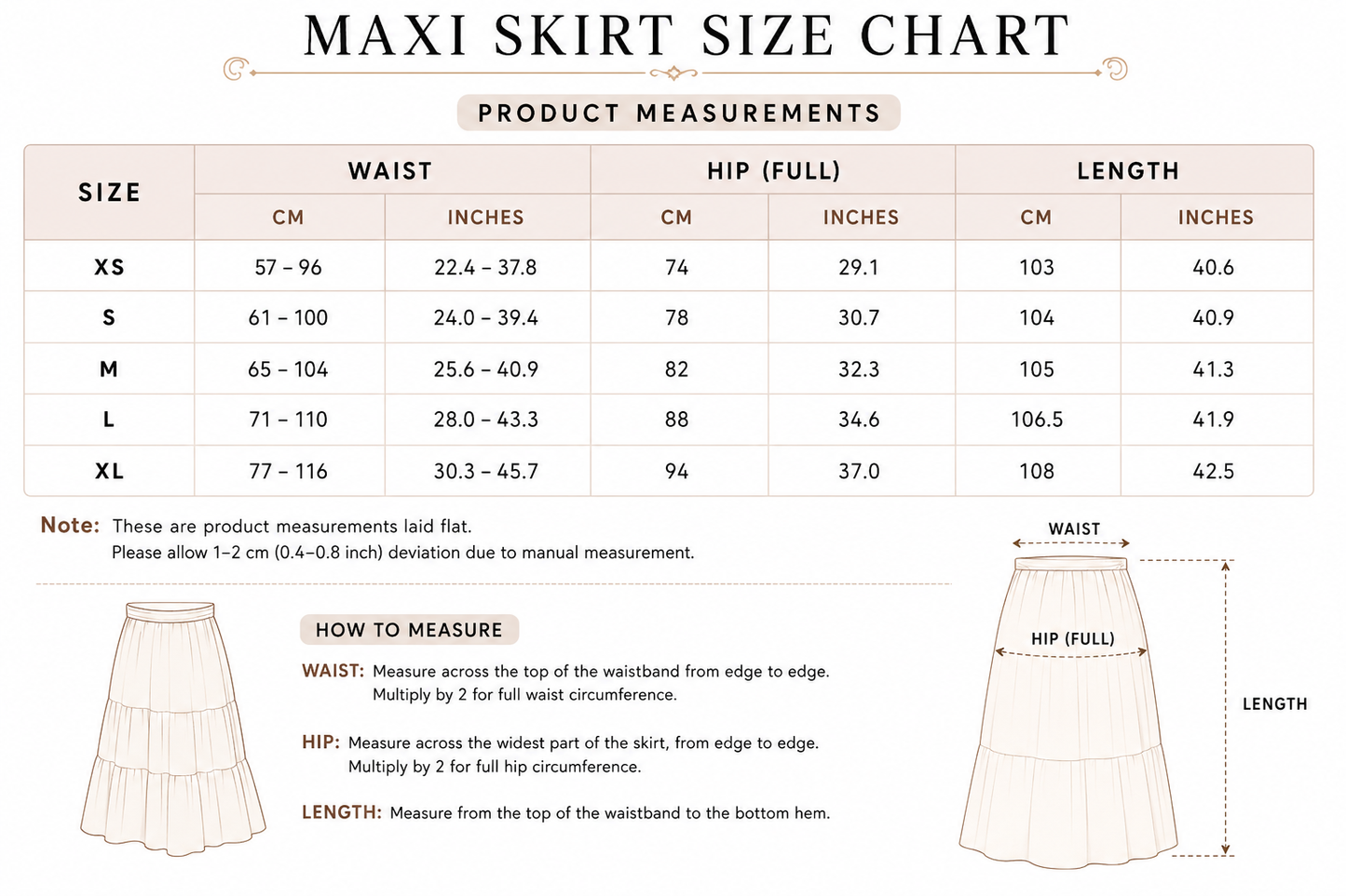 Smocked waist maxi skirt with paisley tiered hem