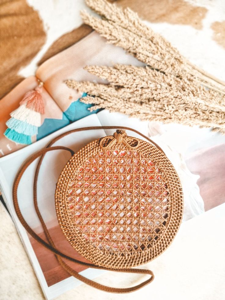 Handwoven Rattan Circle Bag Noosa roundie