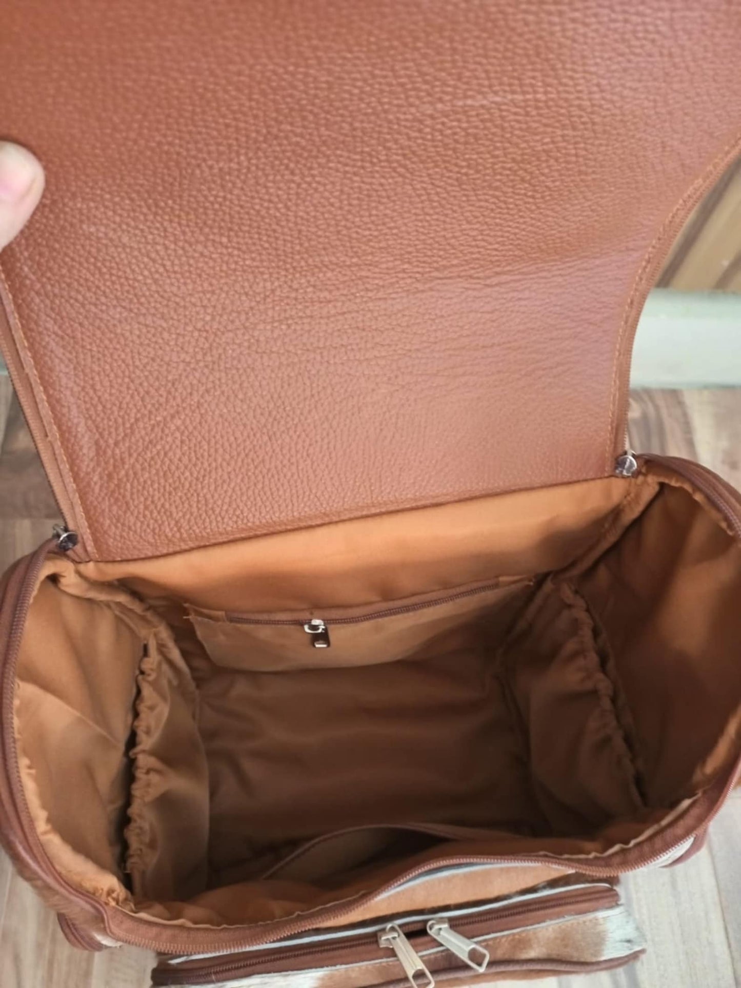 Hair On Cowhide School Backpack