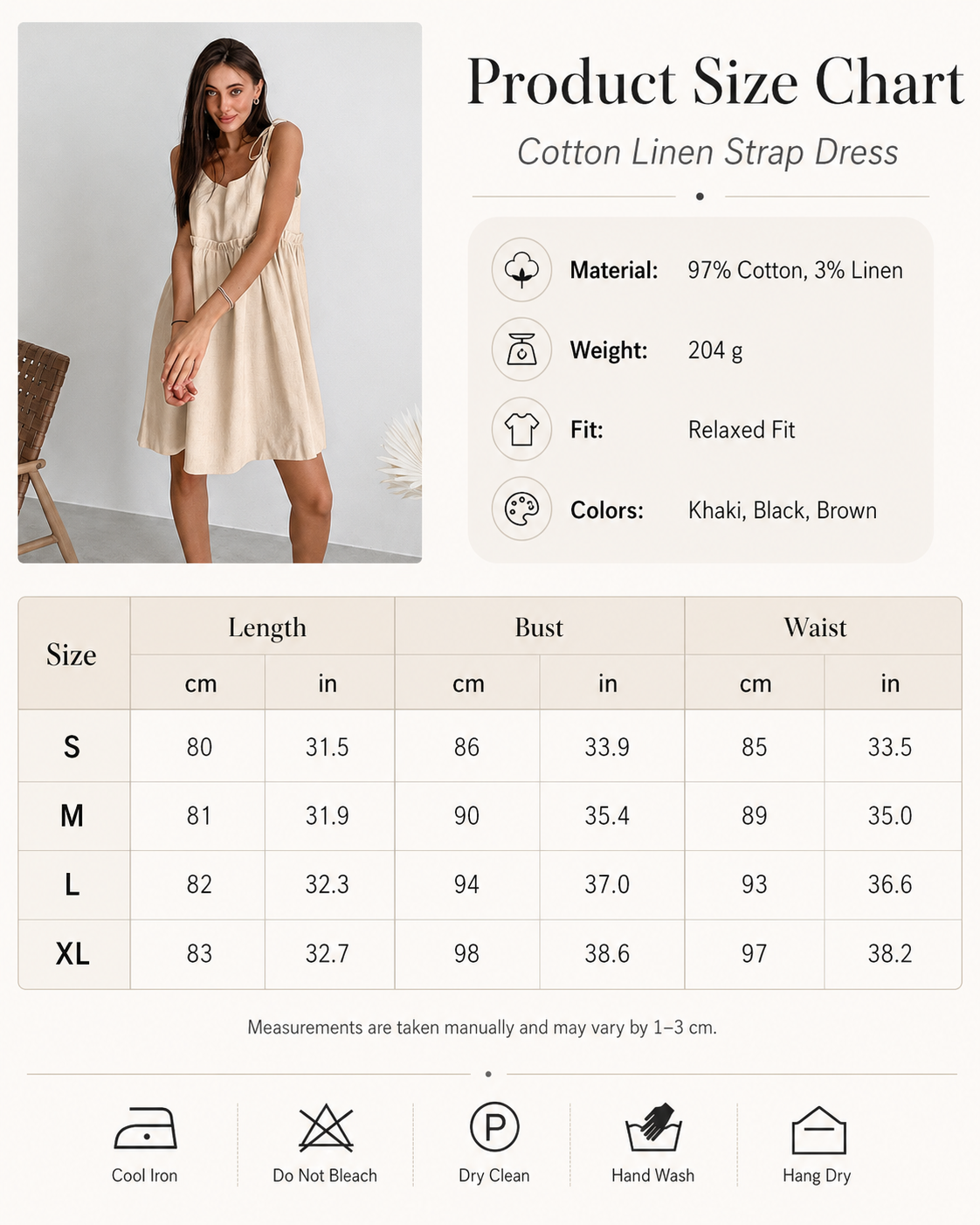 Linen Mini Dress with Tie Shoulders and Pockets