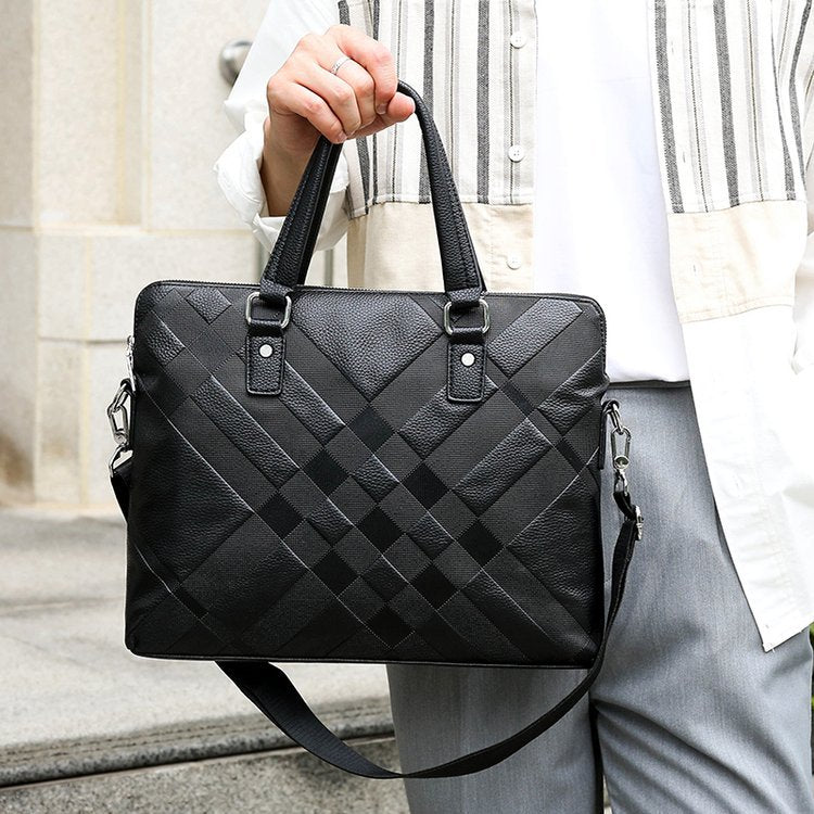 Genuine Leather Briefcase Bag Office Causal